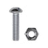 Auveco # 3720 Round Head Stove Bolt With Hex Nut 1/4" X 1". Qty 100.