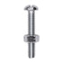 Auveco # 3722 Round Head Stove Bolt With Hex Nut 1/4" X 1-1/2". Qty 100.