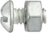 Auveco # 3724 Round Head Stove Bolt With Hex Nut 1/4" X 2". Qty 100.