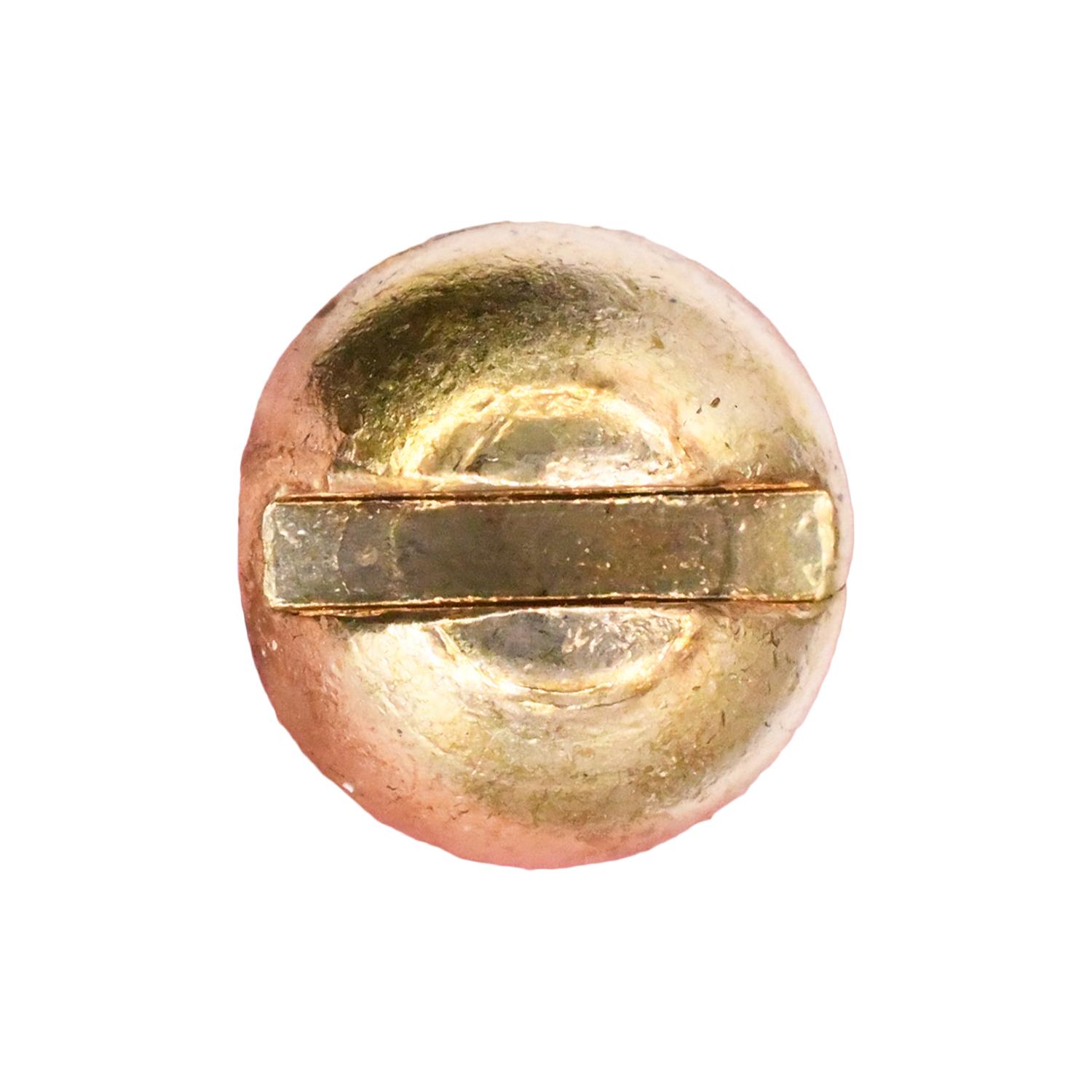 Auveco # 3859 10-32 X 5/8" Slotted Round Head Brass Machine Screw. Qty 100.
