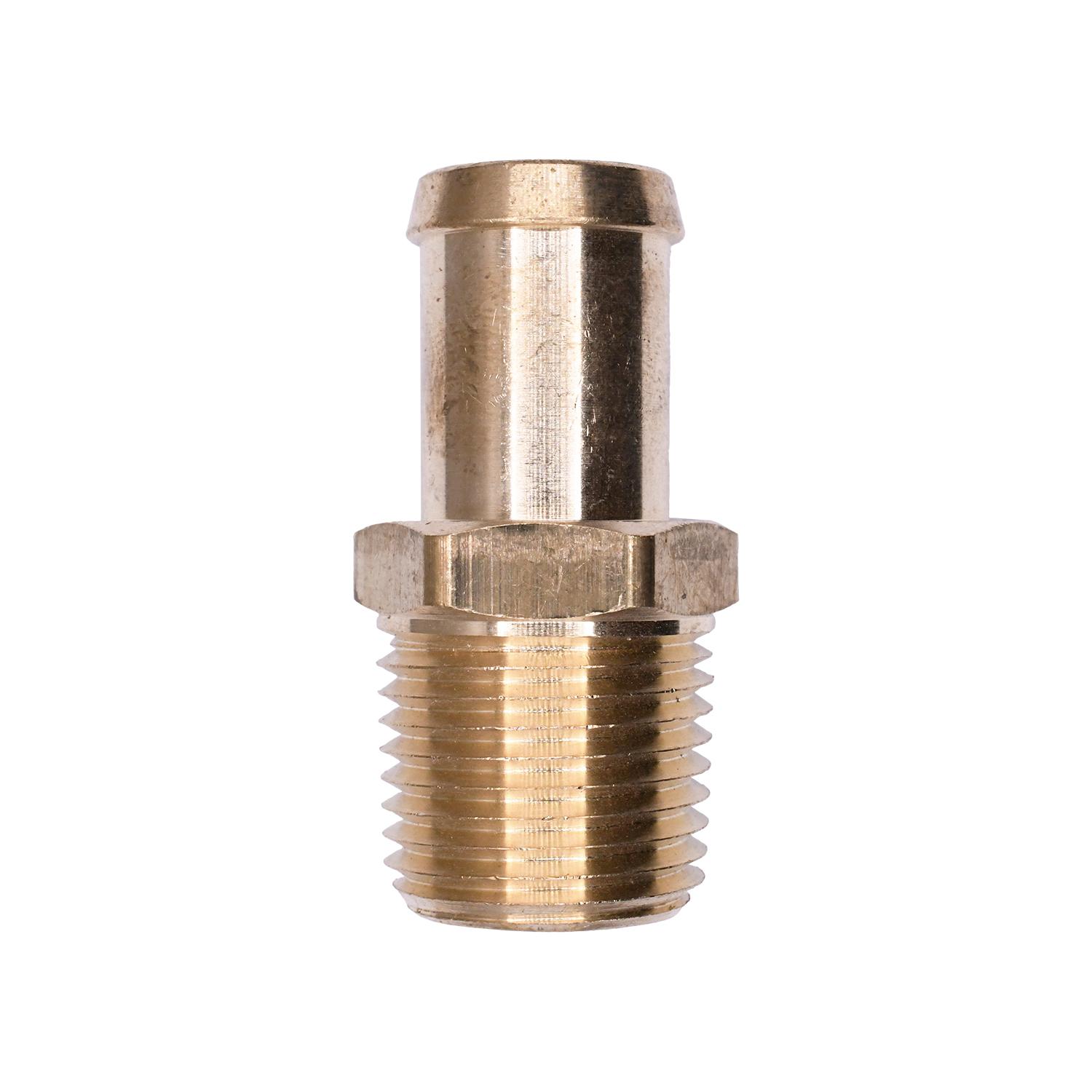 Auveco # 417 Brass Beaded Hose Barb 5/8" To Male Pipe 1/2" Adapter. Qty 5.
