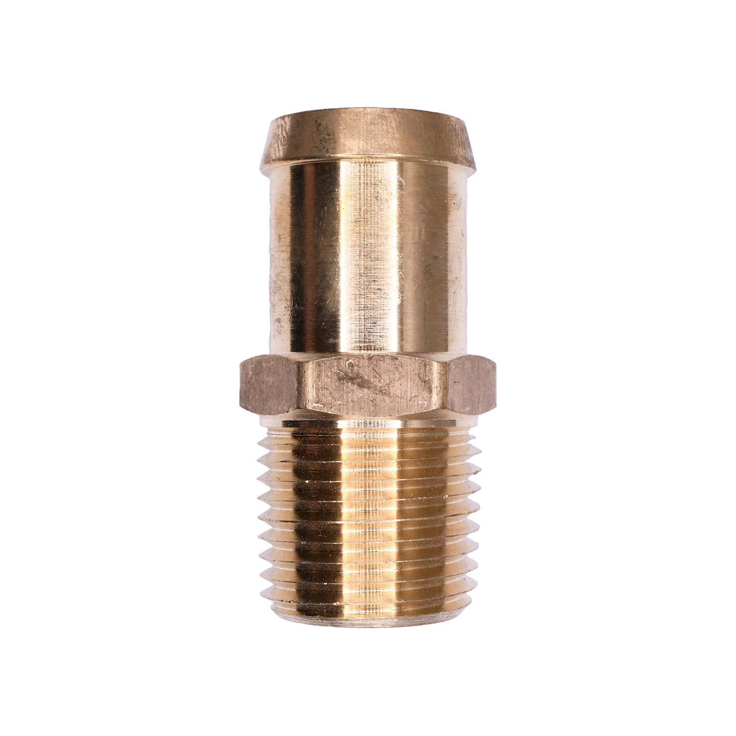 Auveco No. 418 Hose Barb Tube To Male Pipe 3/4" Inside Diameter 1/2" Thread, Quantity - 5
