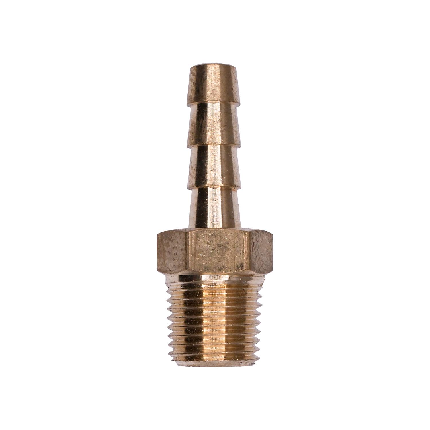 Auveco No. 424 Hose Barb To Taper Male Pipe 3/16" Inside Diameter 1/8" Thread, Quantity - 10