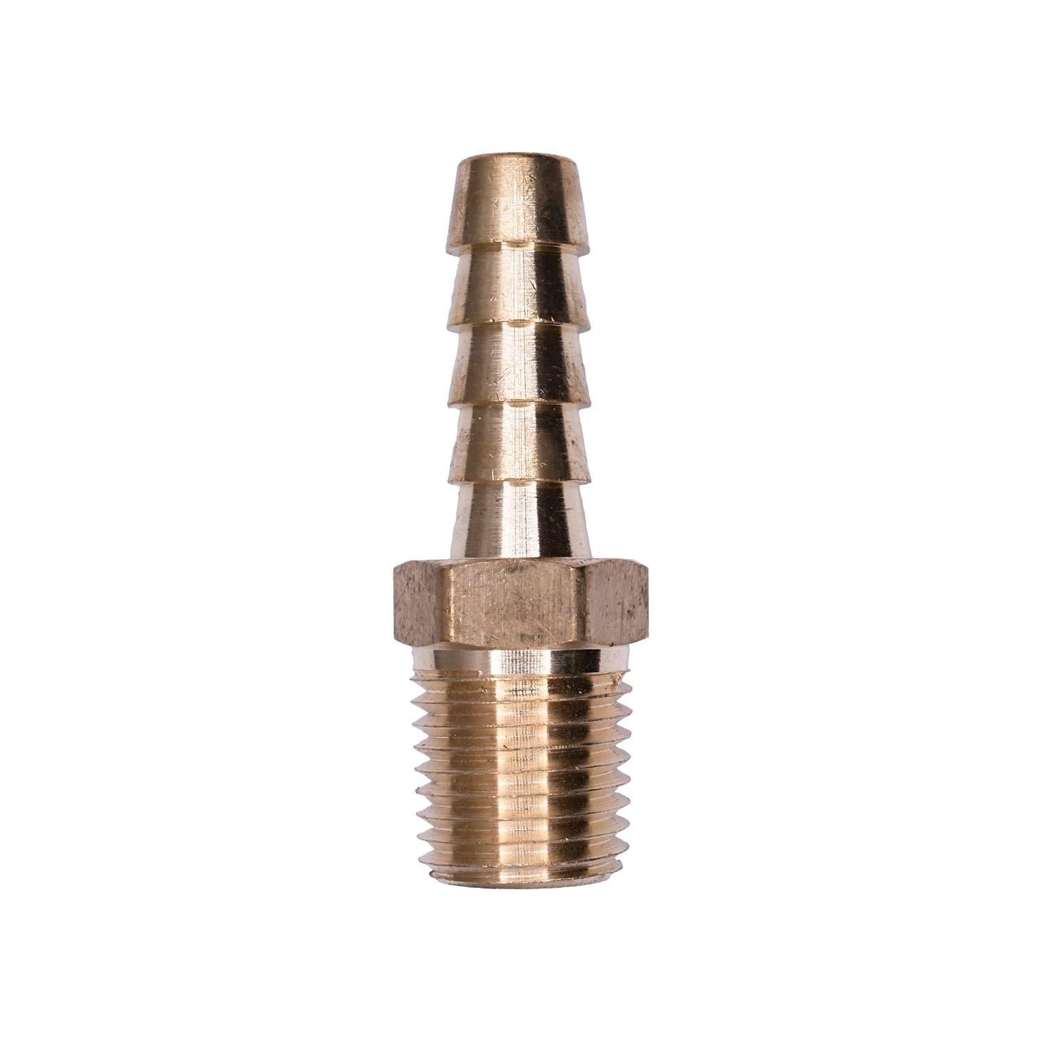 Auveco # 429 Brass Hose Barb 5/16" To Male Pipe 1/4" Adapter. Qty 5.