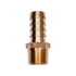 Auveco # 434 Brass Hose Barb 1/2" To Male Pipe 3/8" Adapter. Qty 5.