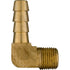Auveco # 456 Brass 90 Degree Hose Barb 1/4" To Male Pipe 1/4" Adapter. Qty 5.
