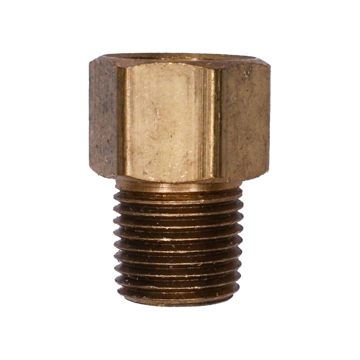 Auveco # 51 Brass Inverted Flare 1/4" To Male Pipe 1/8" Adapter. Qty 5.