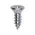 Auveco No. 5655 8 X 1/2" Phillips Flat Head Tapping Screw Zinc AB, Quantity - 100