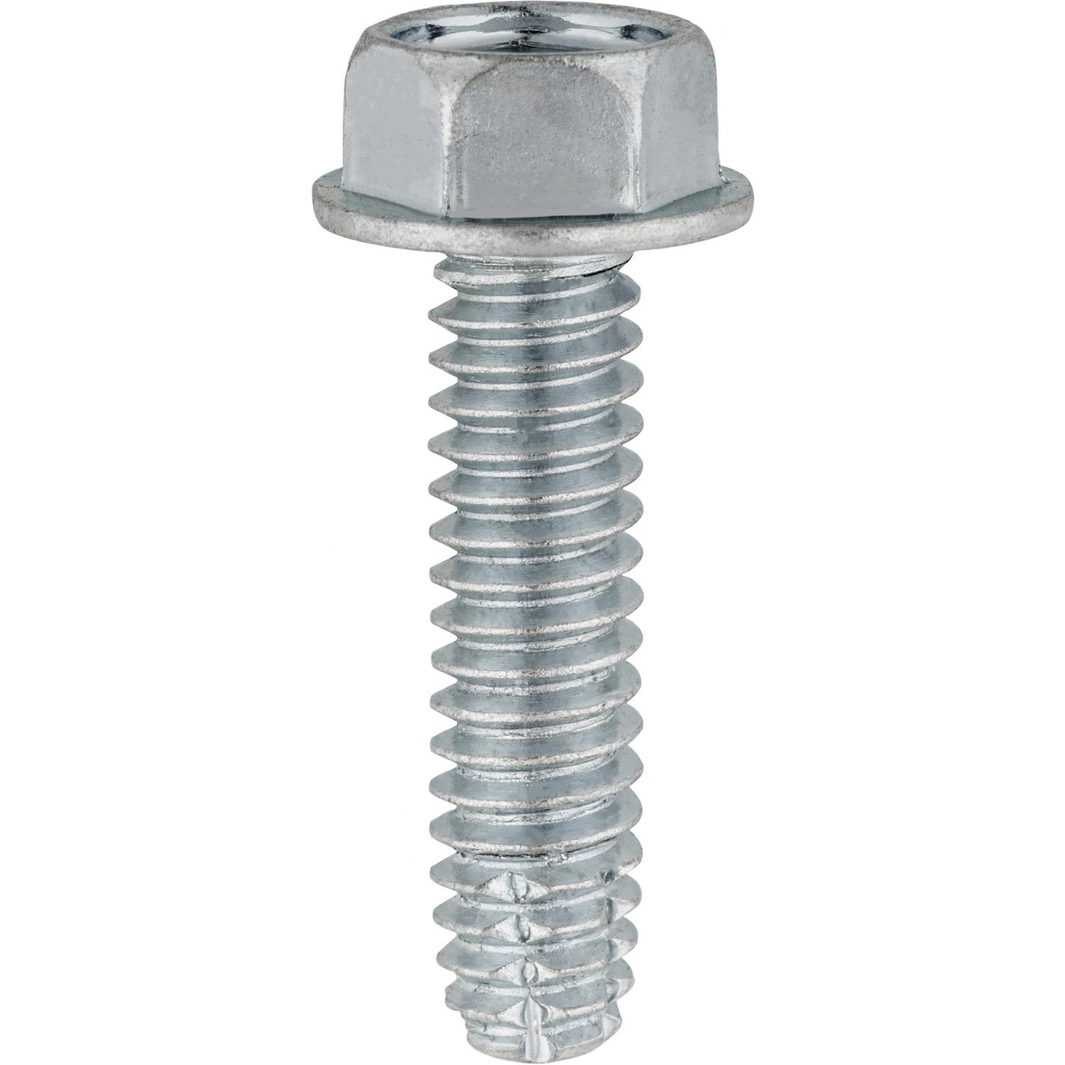 Auveco No. 5786 1/4"-20 X 1" Indented Hex Washer Head Type F Zinc, Quantity - 100
