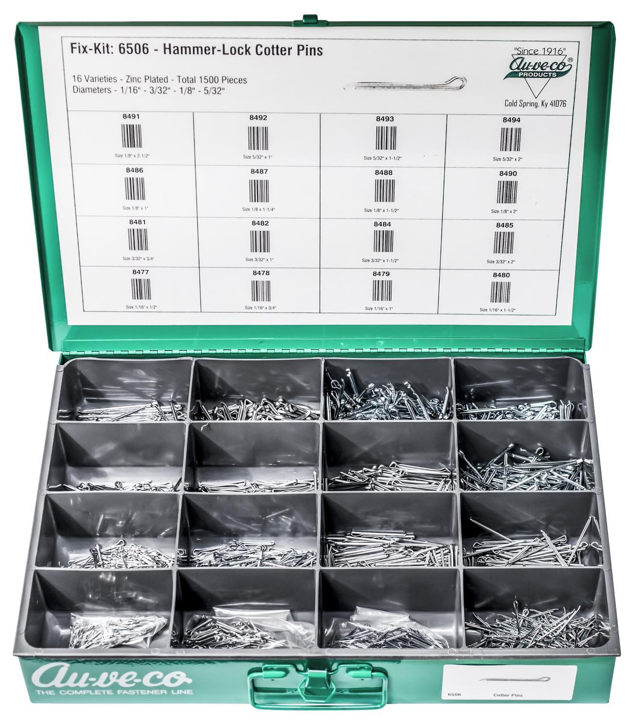Auveco No. 6506 Hammer Lock Cotter Pin Kit, Quantity - 1 KIT