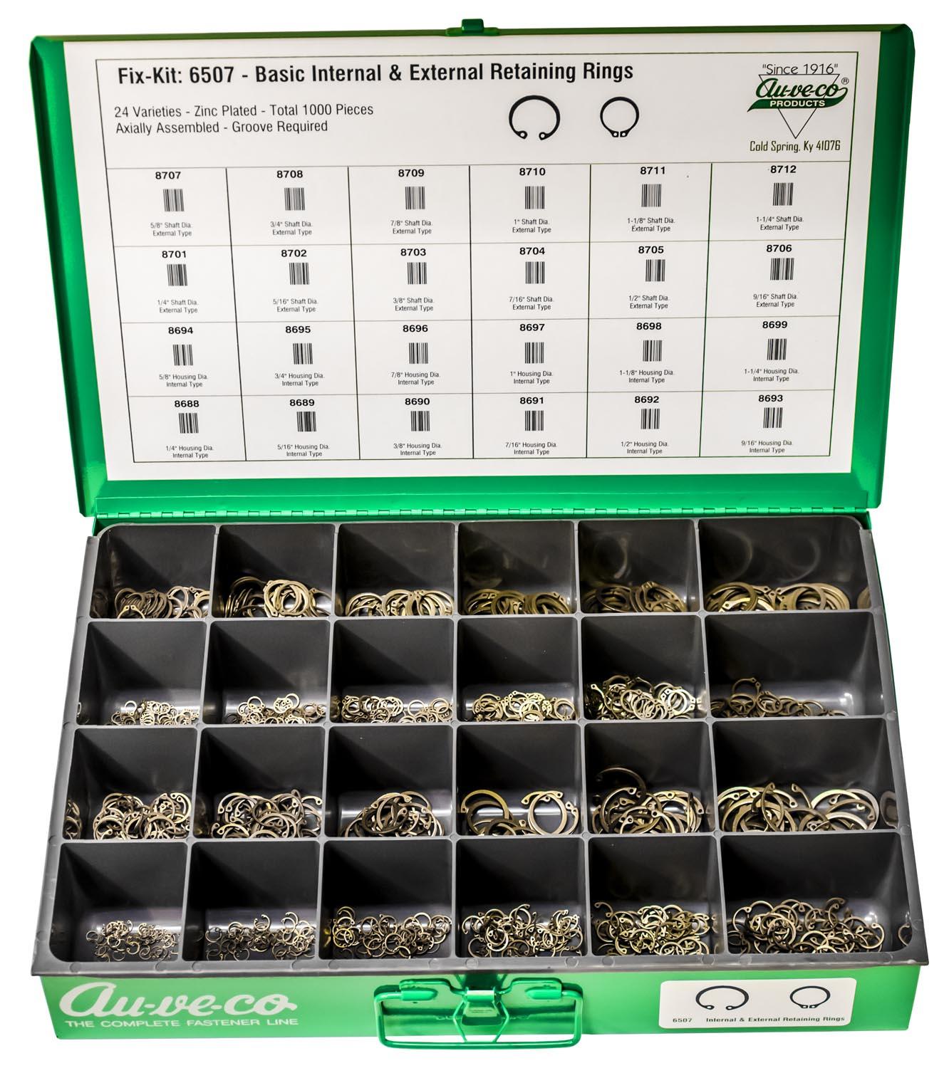 Auveco No. 6507 Internal & External Retaining Ring Kit, Quantity - 1 KIT