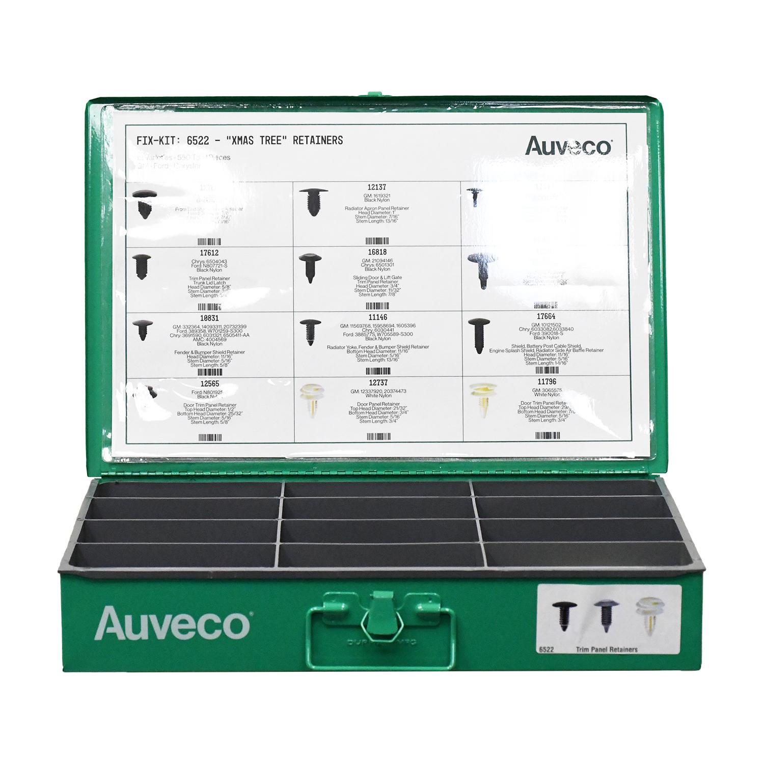 Auveco No. 6522 GM - Ford & Chrysler Christmas Tree Retainer Kit, Quantity - 1 KIT