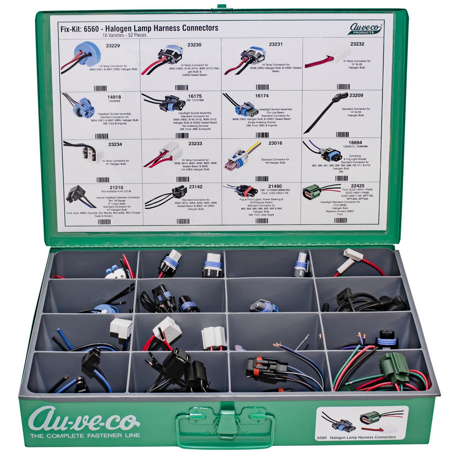 Auveco Item 6560 Halogen Lamp Harness Connector Kit. Quantity 1