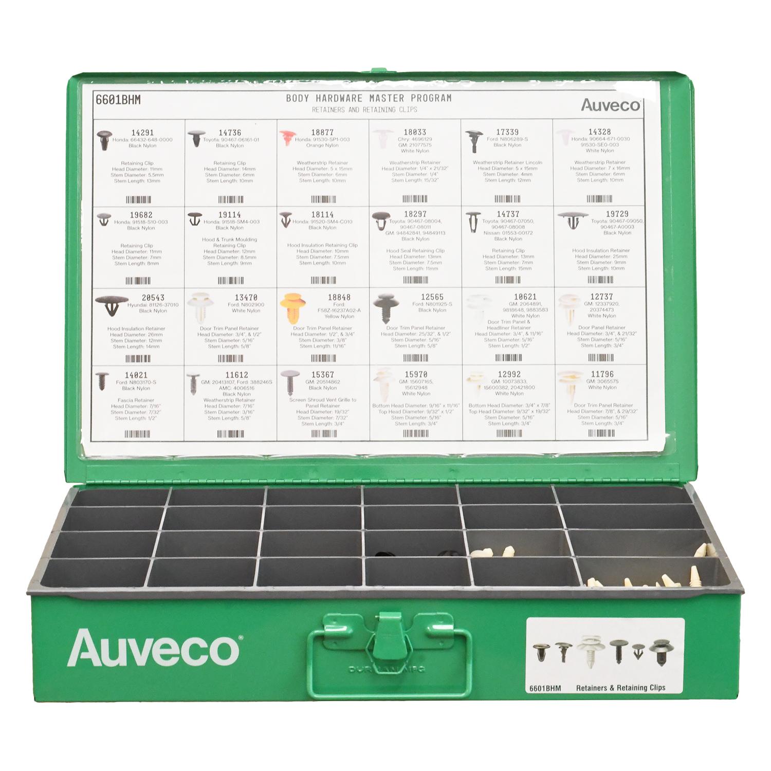 Auveco No. 6601BHM BHM Assortment Small Retainers & Retaining Clips, Quantity - 1 ASST