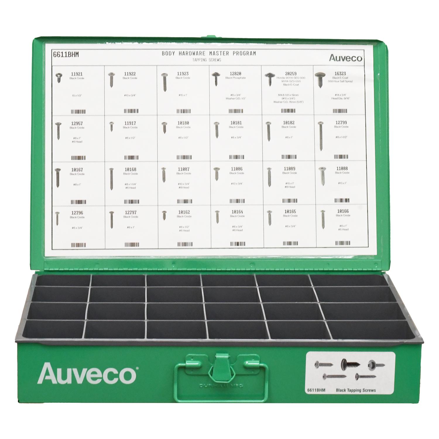 Auveco No. 6611BHM BHM Assortment Black Oval & Pan Head And Specialty Tapping Screws, Quantity - 1 ASST