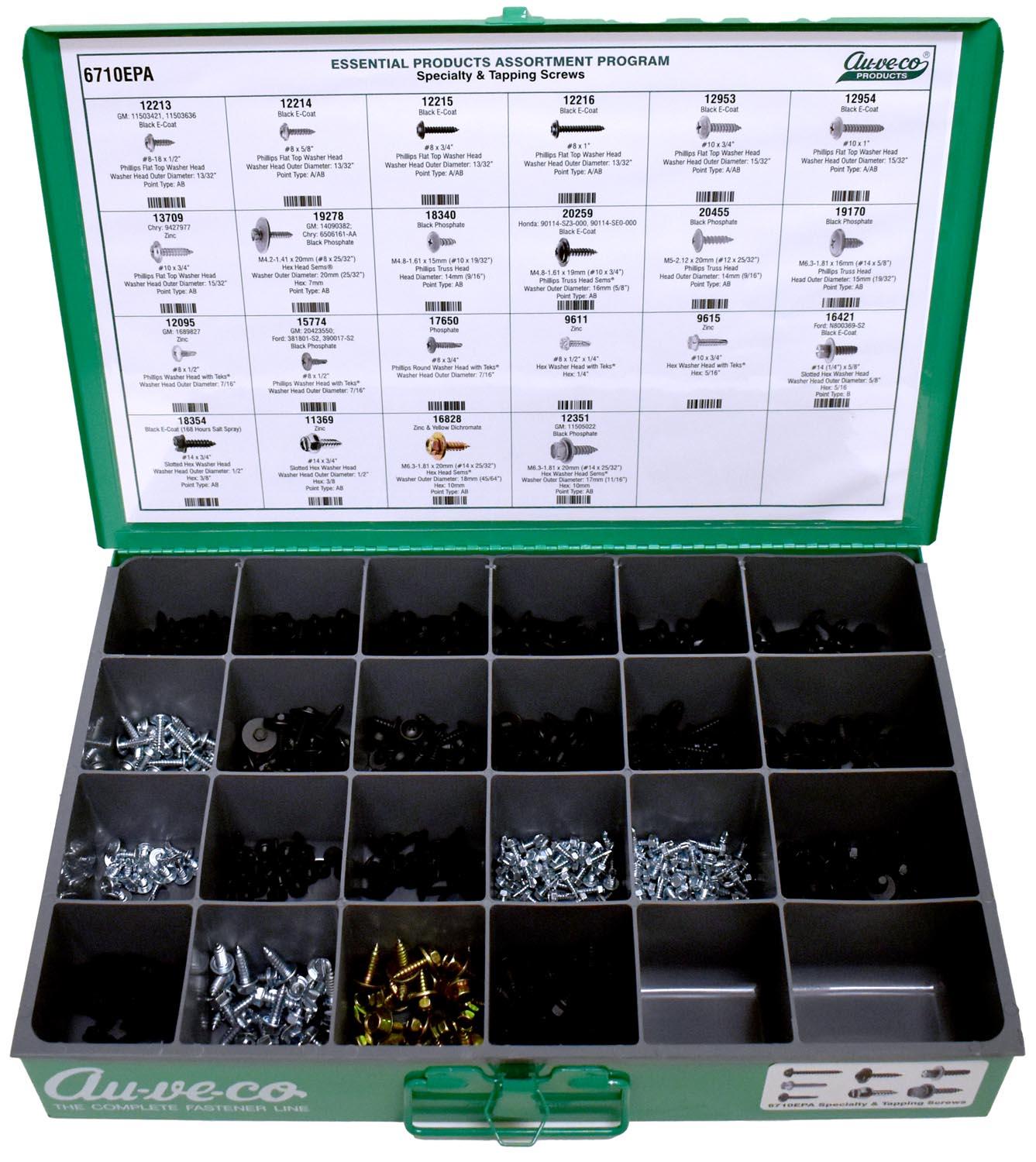 Auveco # 6710EPA Specialty & Tapping Screws Assortment. Qty 1.