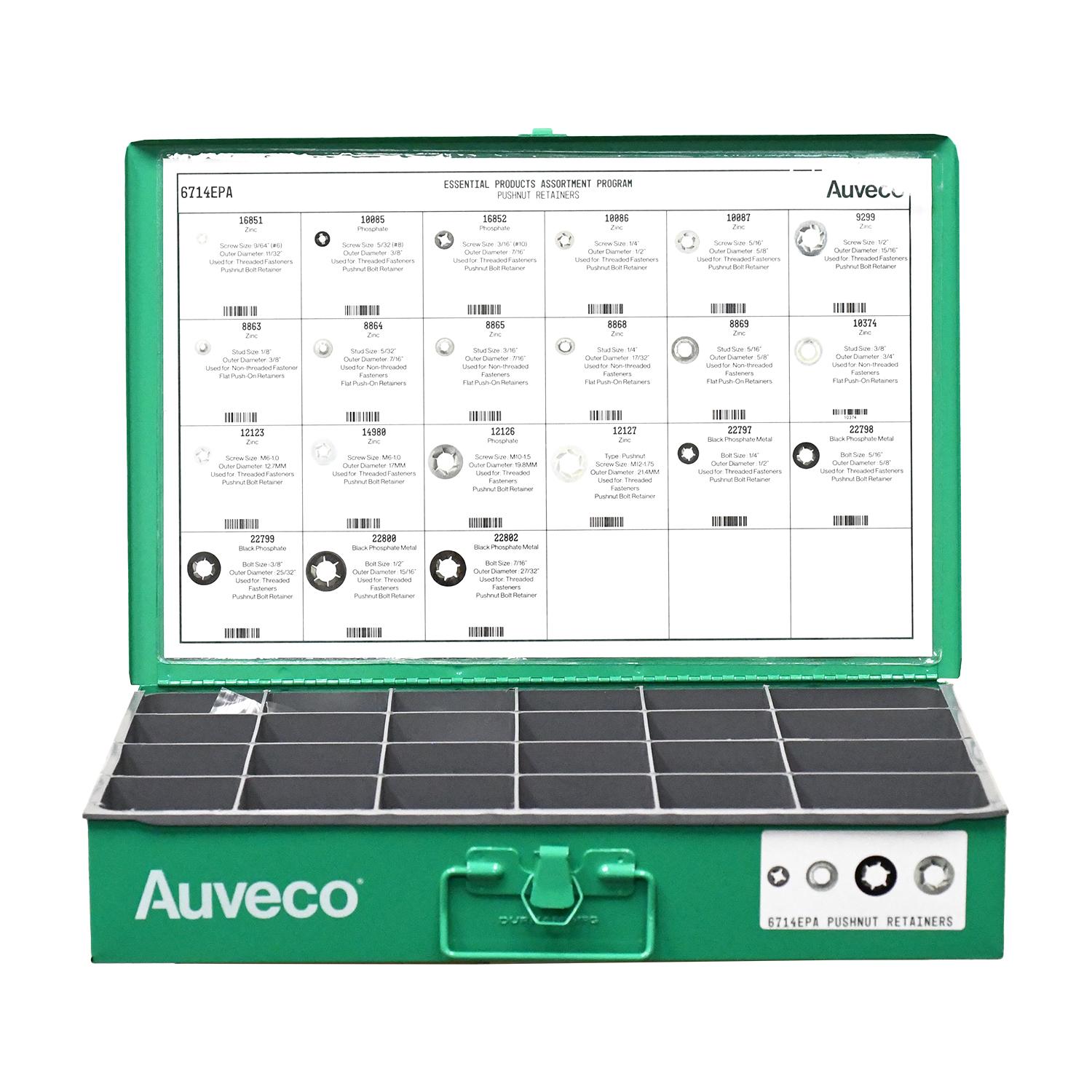 Auveco # 6714EPA Pushnut Retainer Assortment. Qty 1.