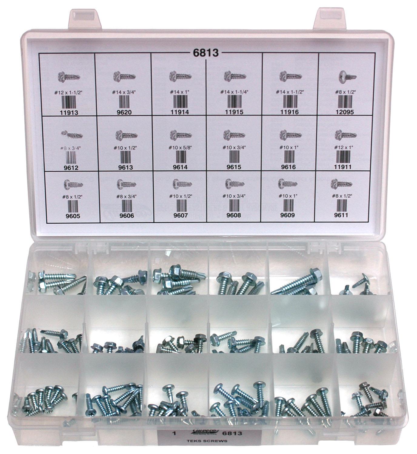 Auveco No. 6813 Teks Screw Quik-Select Kit, Quantity - 1 KIT