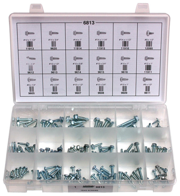 Auveco No. 6813 Teks Screw Quik-Select Kit, Quantity - 1 KIT