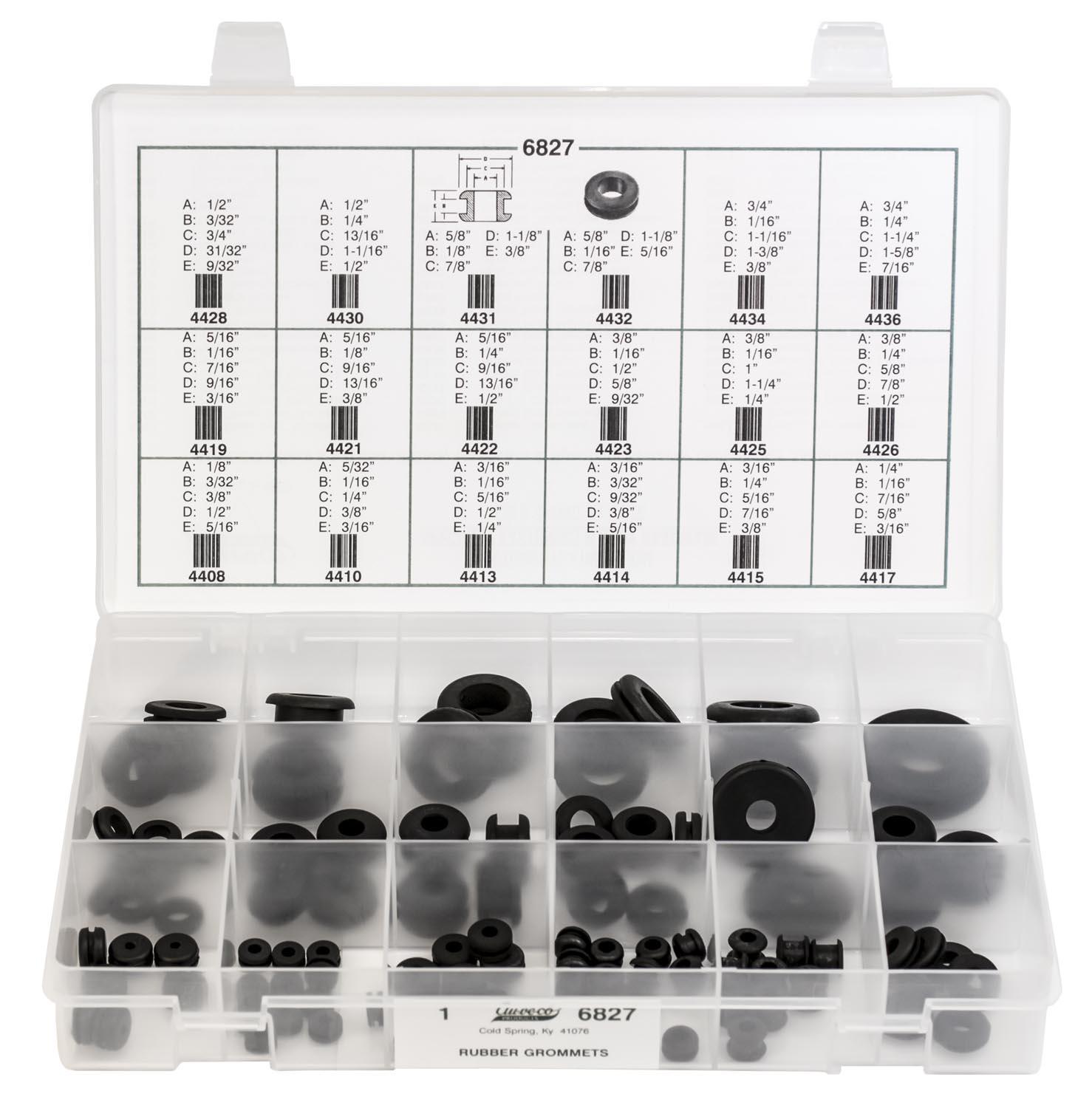 Auveco No. 6827 Rubber Grommet Quik-Select Kit, Quantity - 1 KIT