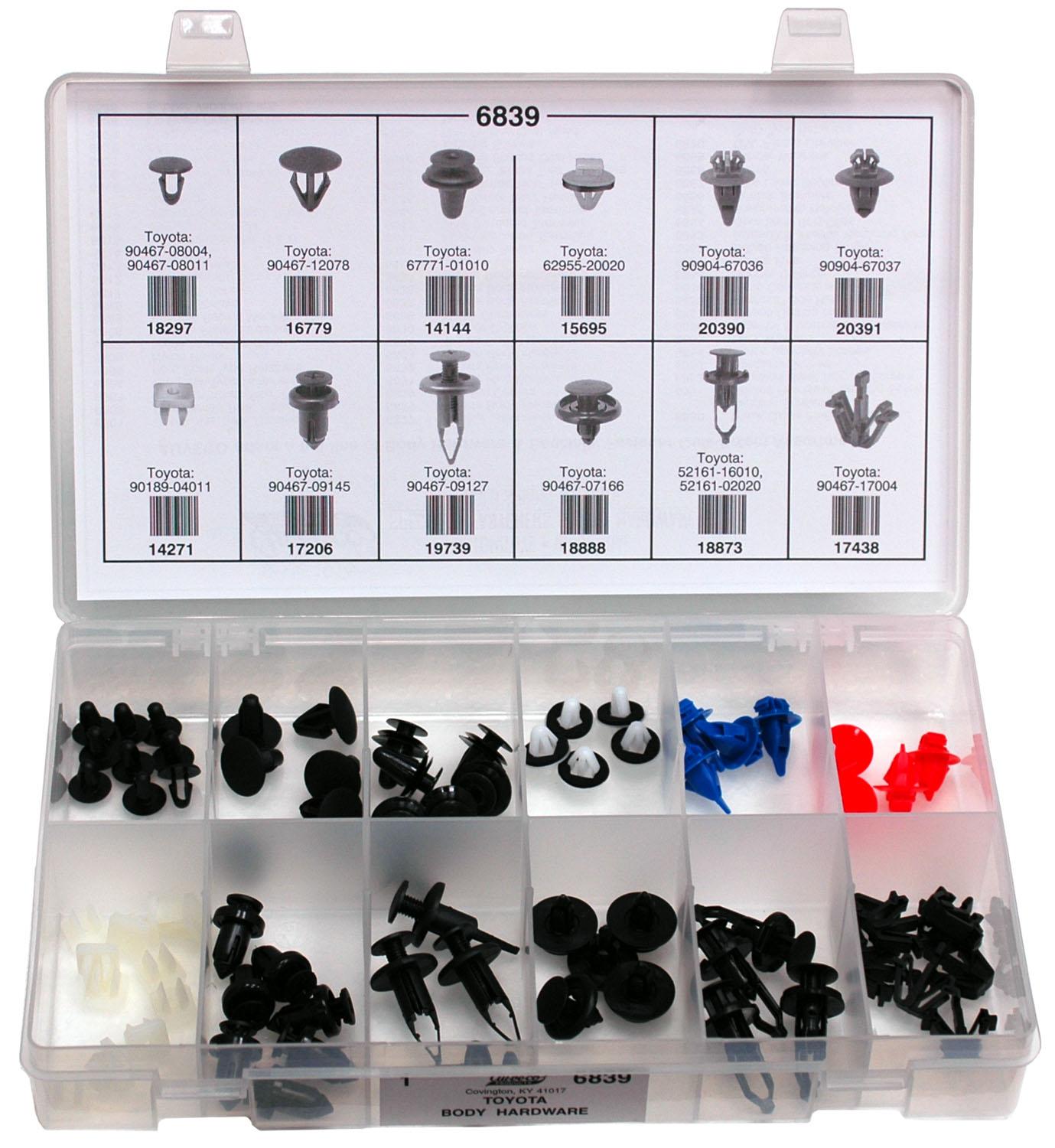 Auveco No. 6839 Toyota Body Hardware Quik-Select Kit, Quantity - 1 KIT