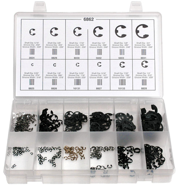Auveco No. 6862 E-Type Retaining Ring Quik-Select Kit, Quantity - 1 KIT