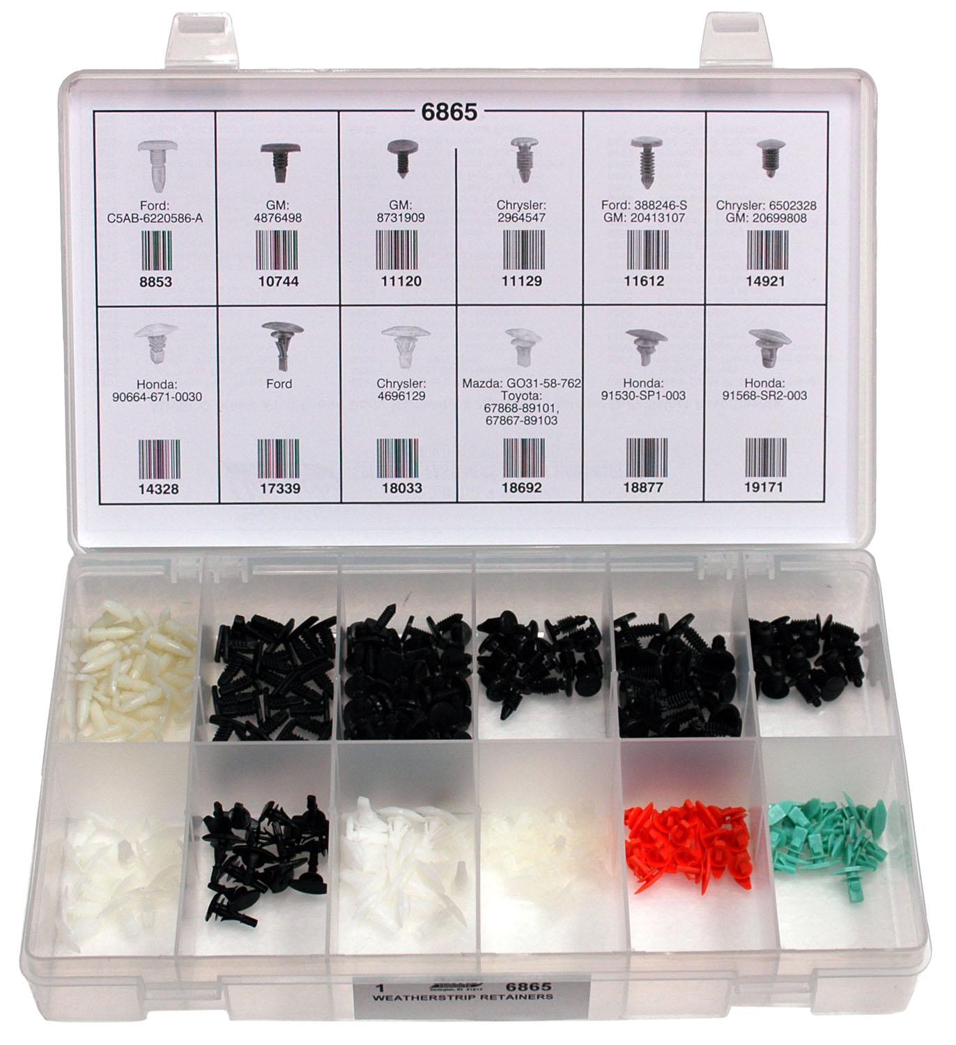 Auveco No. 6865 Weatherstrip Retainers Quik-Select Kit, Quantity - 1 KIT