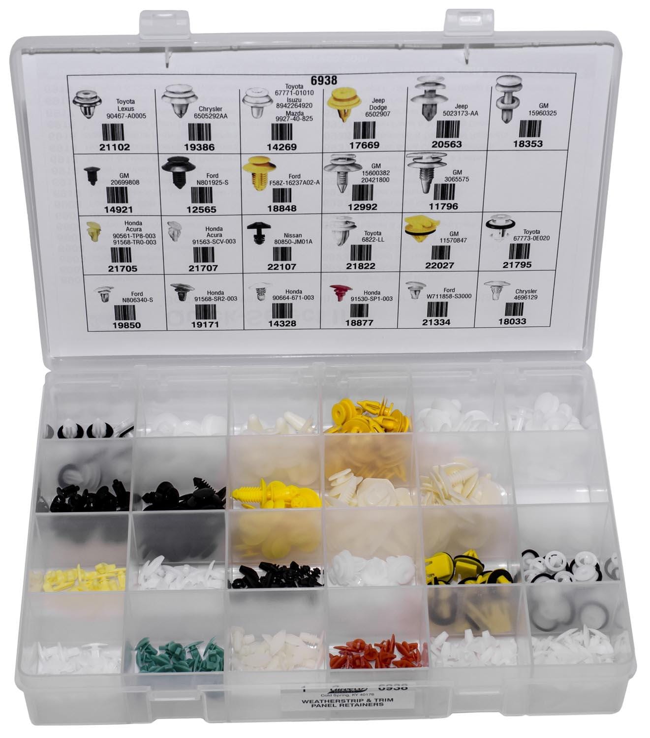 Auveco No. 6938 Weatherstrip Retainers Quik-Select II Kit, Quantity - 1 KIT