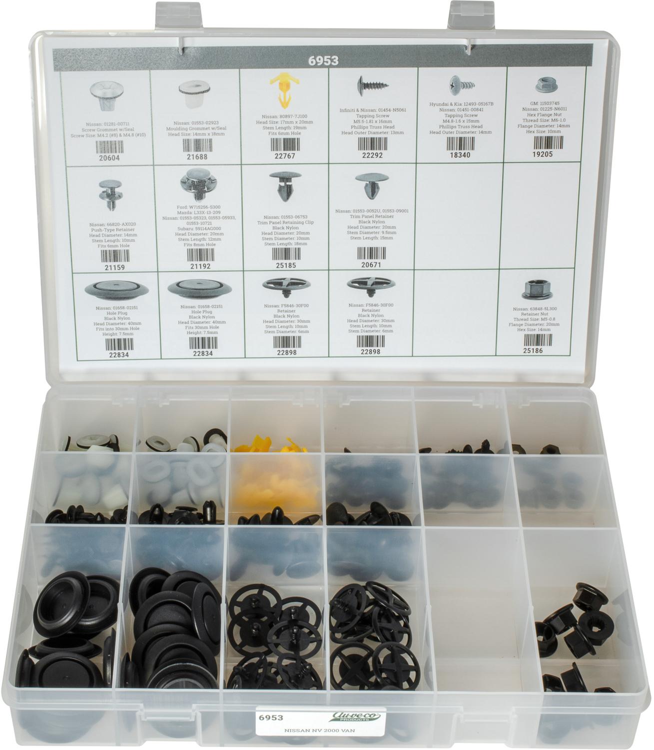 Auveco # 6953 Nissan NV Van Clips & Fasteners. Quik-Select II. Qty 1.