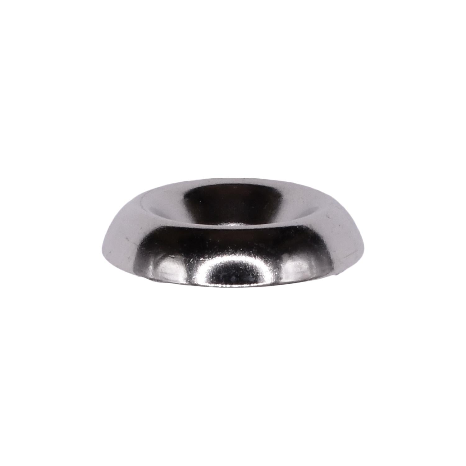 Auveco No. 7145 #8 Countersunk Brass Finishing Washer Nickel, Quantity - 144
