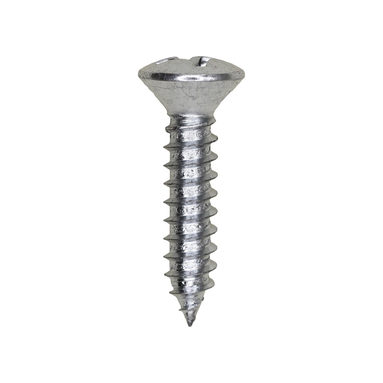 Auveco No. 8056 12 X 1" Phillips Oval Tapping Screw Zinc AB, Quantity - 100