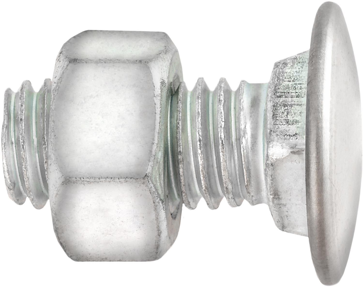 Auveco # 8625 Bumper Bolt 7/16"-14 X 1" Stainless Steel Cap Pan Head With Hex Lock Nut. Qty 25.