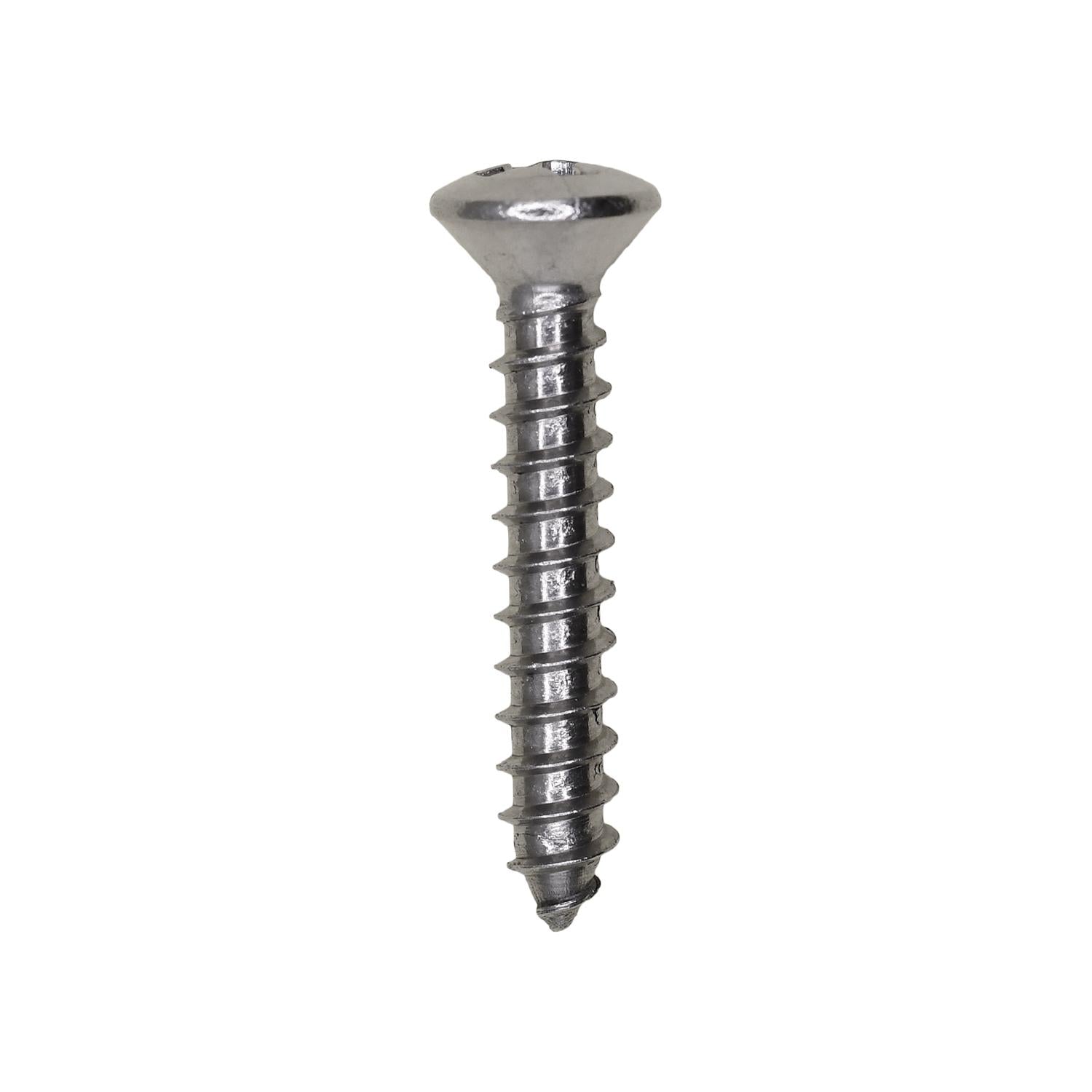 Auveco No. 9405 8 X 1" Phillips Oval Head Tapping Screw 18-8 Stainless Steel, Quantity - 100