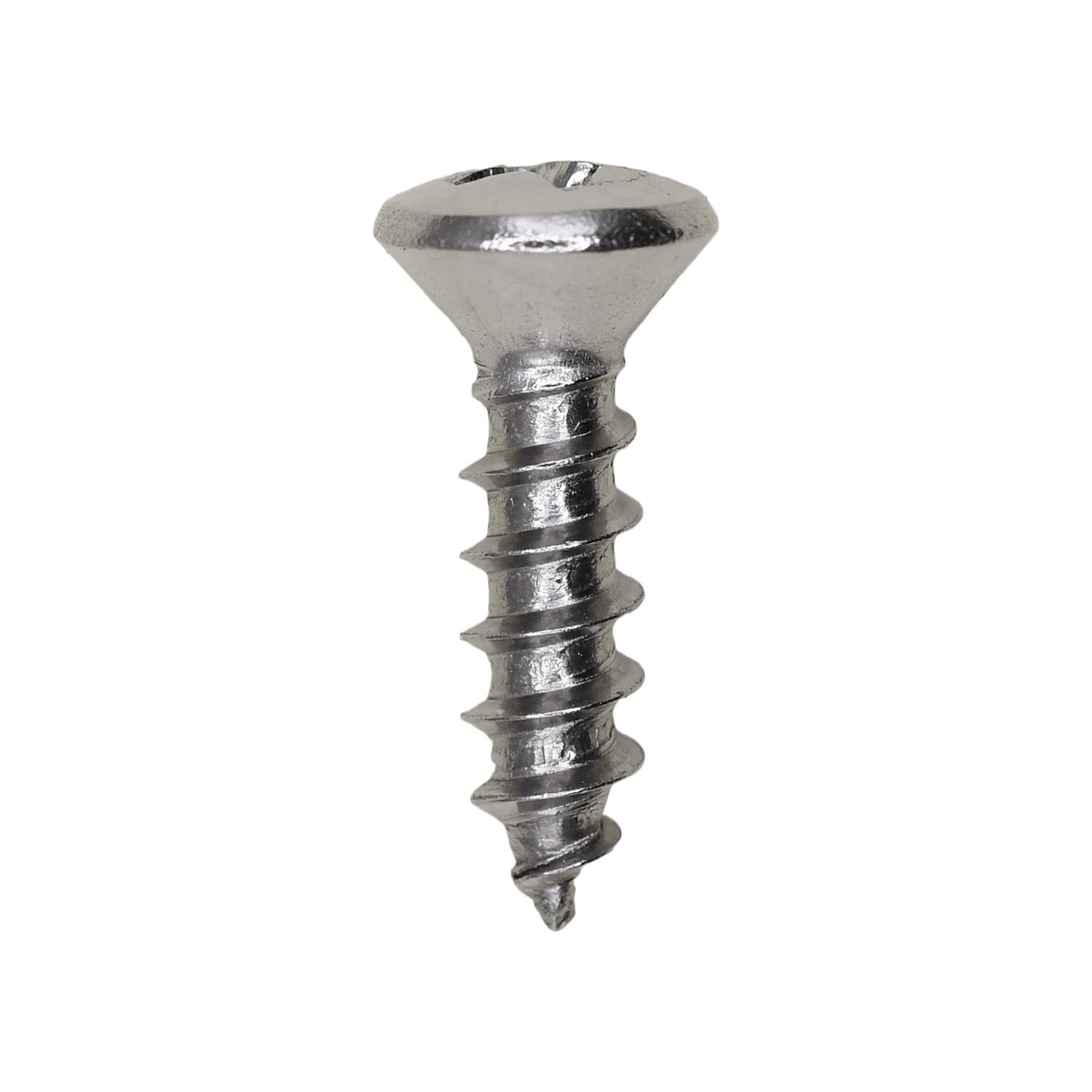 Auveco No. 9409 10 X 3/4" Phillips Oval Head Tapping Screw 18-8 Stainless Steel, Quantity - 100