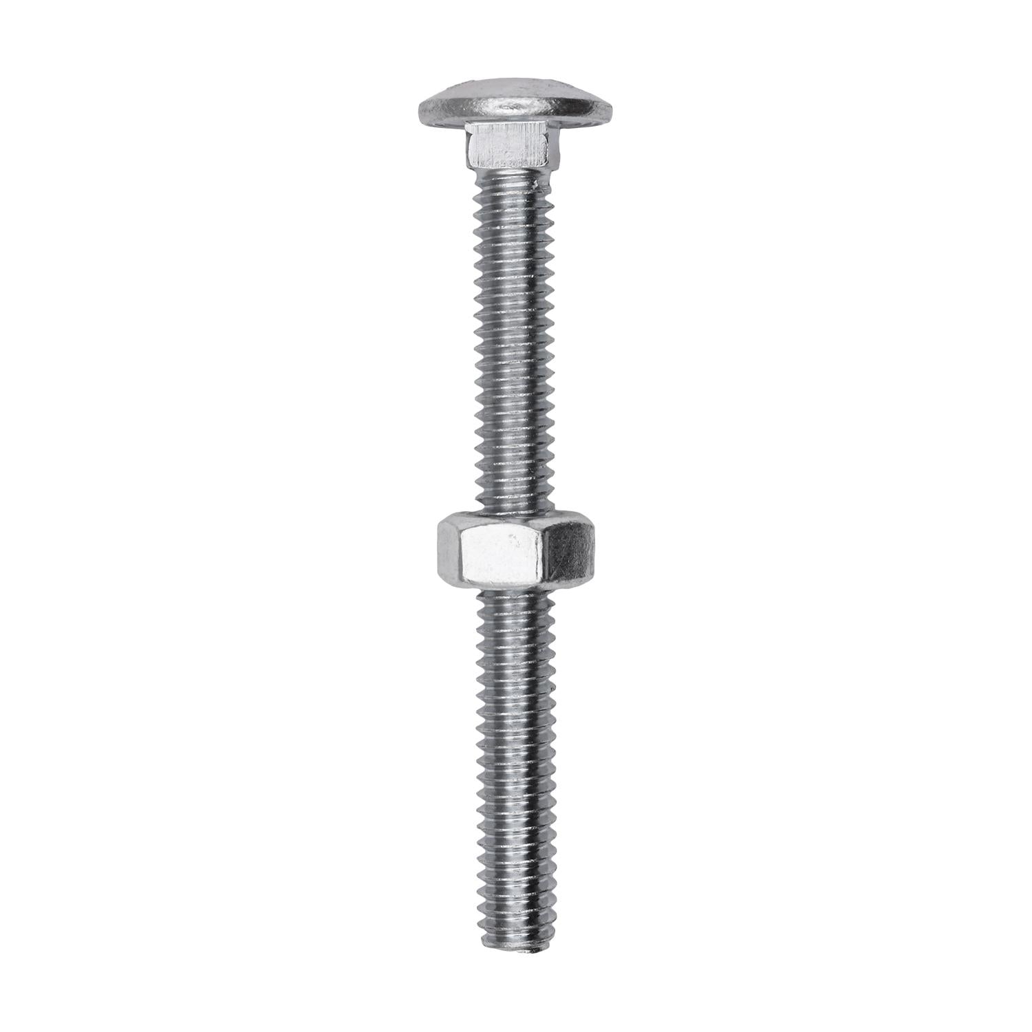 Auveco # 9487 1/4" X 4" Carriage Bolt Zinc. Qty 25.