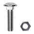 Auveco No. 9502 3/8" X 4" Carriage Bolt Zinc, Quantity - 25