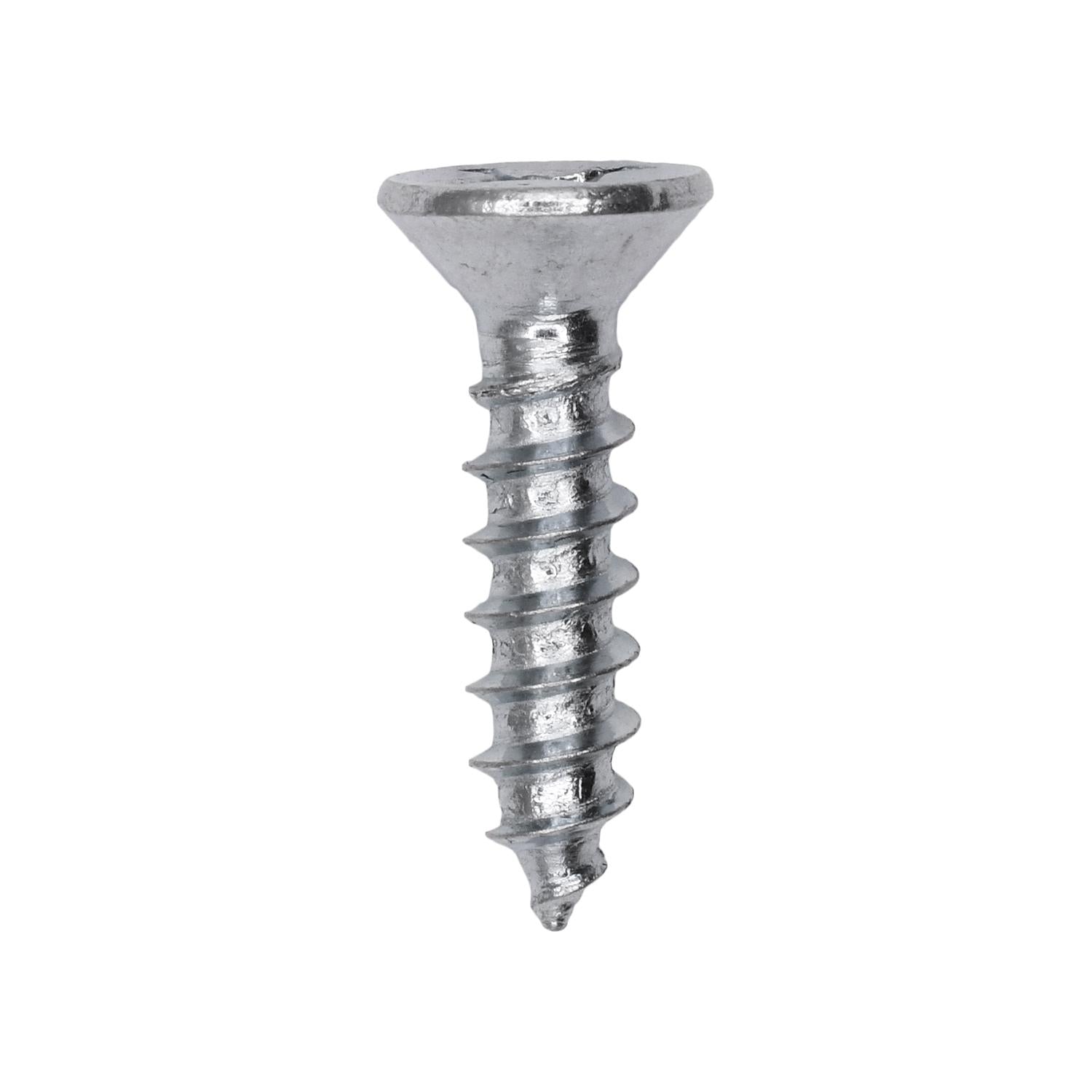 Auveco # 9575 #12 X 1" Phillips Flat Head Wood Screw Zinc. Qty 100.