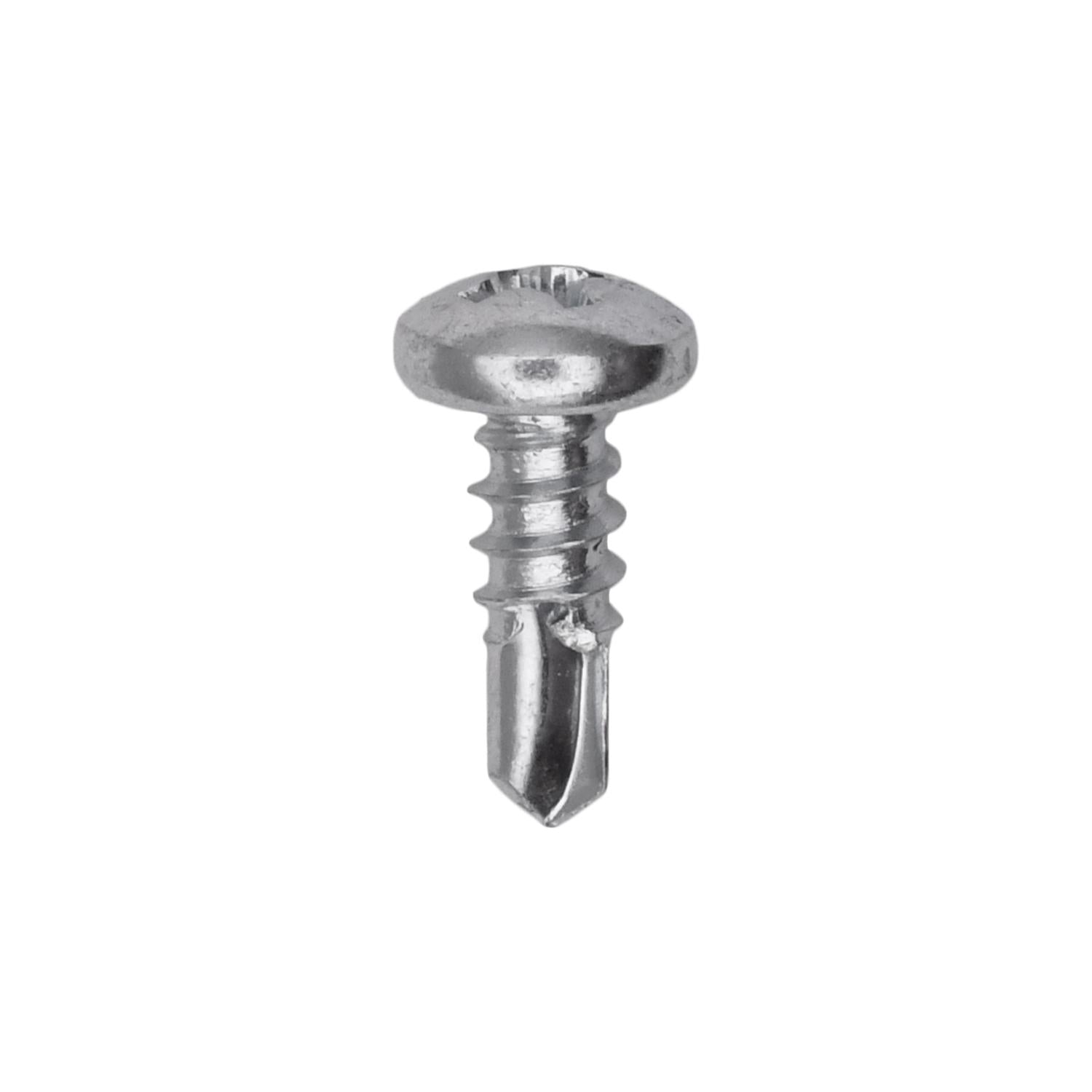 Auveco No. 9604 8-18 X 7/16"Phillips Pan Head #2 Teks Screw Zinc, Quantity - 100