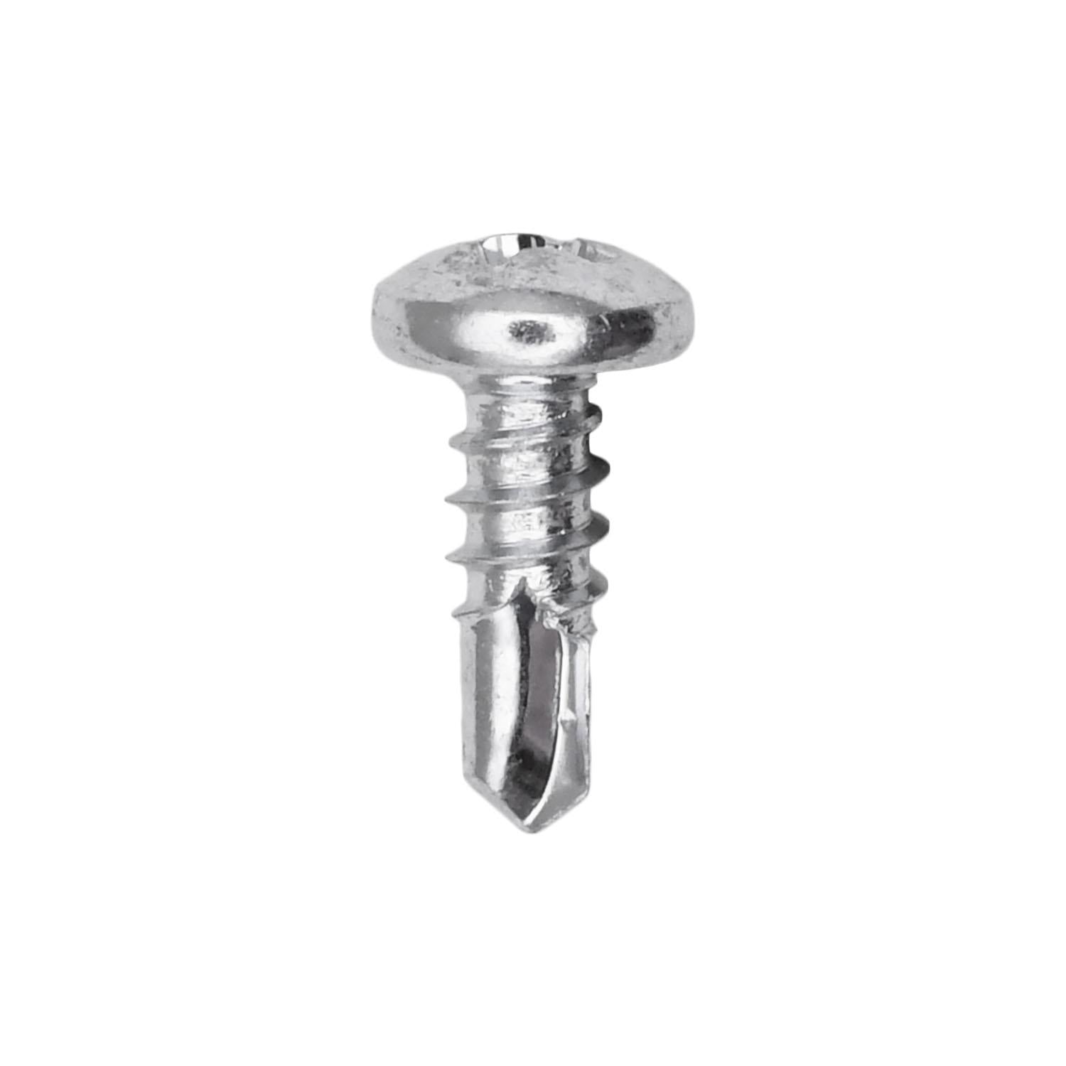 Auveco No. 9605 #8 X 1/2" Phillips Pan Head Teks Tapping Screw Zinc, Quantity - 100
