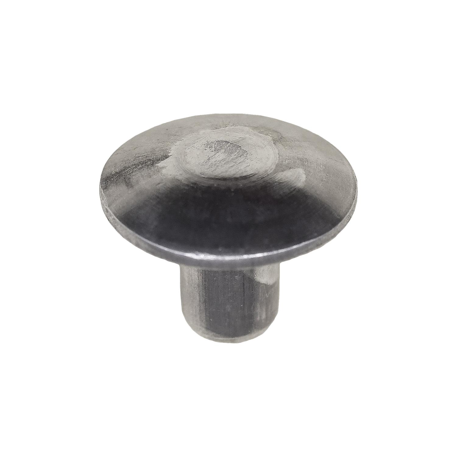 Auveco No. 9647 1/4" Diameter X 3/8" Solid Aluminum Brazier Head, Quantity - 100