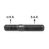Auveco # 9731 1/2"-1" SAE X 1/2"-3/4" USS X 2-1/2" Overall. Manifold/Cylinder Head Stud. Qty 10.
