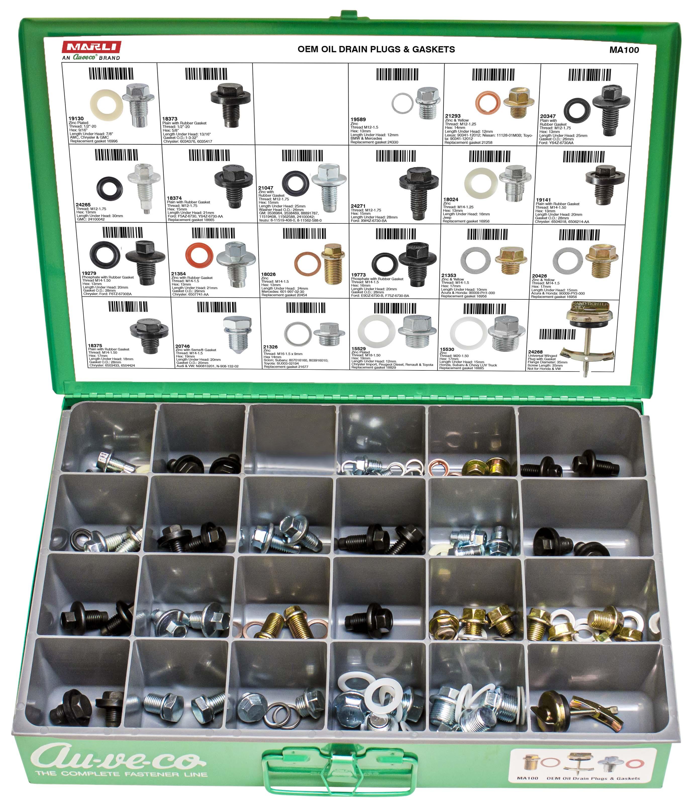Auveco Item MA100 Oem Specific Oil Drain Plugs & Gaskets. Quantity 1