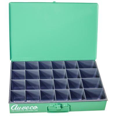 Auveco 1-924 24 Compartment Large Drawer Light Green Qty 1 