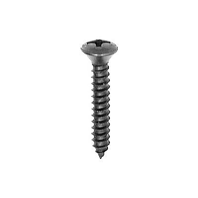 Auveco # 10167 #8 X 1" Phillips Oval Head Tapping Screw Black Oxide. Qty 100.