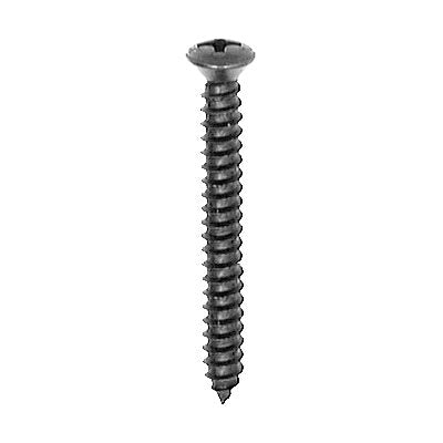 Auveco # 11090 #10 X 1-1/4" Phillips Oval Head Tapping Screw - Black Oxide. Qty 100.