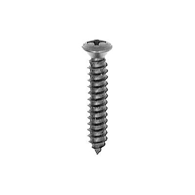 Auveco # 11089 #10 X 1" With #8 Head Phillips Oval Head Tapping Screw - Black Oxide. Qty 100.