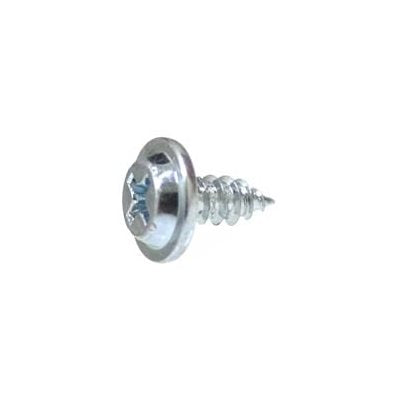Auveco # 13707 #8 X 3/8" Phillips Flat Top Washer Head Tapping Screw 13/32" Diameter Zinc. Qty 100.
