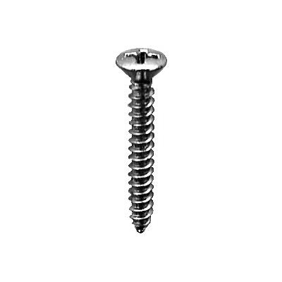 Auveco # 2702 6 X 1" Phillips Oval Head Tapping Screw Zinc. Qty 100.