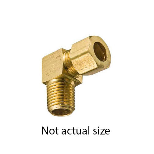 Auveco 161 Brass Male Elbow 1/4 Tube Size 1/4 Threads Qty 5 