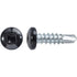 Auveco 22660 6 X 1/2 Black RV Screws Square Drive, Pan Head, Self-Drilling Teks, Zinc Qty 100 